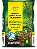 Грунт для Дек-лиственных 5 л Цветочное счастье (Фаско)